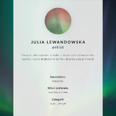 Poster în culori saturate Aurora boreală peste un peisaj nocturn plin de stele