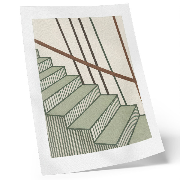 Poster rezistent pentru perete Geometrie scări dinamism minimalism eleganță