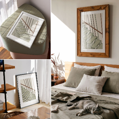 Poster rezistent pentru perete Geometrie scări dinamism minimalism eleganță