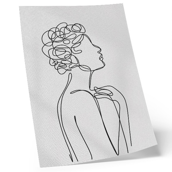 Grafică modernă pe pânză O imagine minimalistă a unei siluete feminine