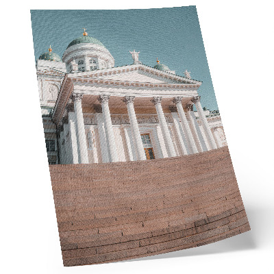 Grafică modernă pe pânză Clădire cu coloane și detalii arhitecturale elegante