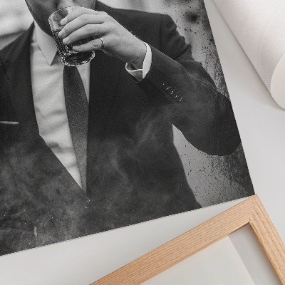 Poster în culori saturate Un portret alb-negru plin de eleganță