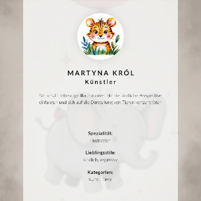 Poster rezistent pentru perete Elefant cu balon roz vesel pentru copii