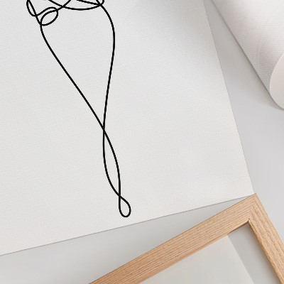 Grafică modernă pe pânză Design minimalist pentru cupluri cu linie de inimă