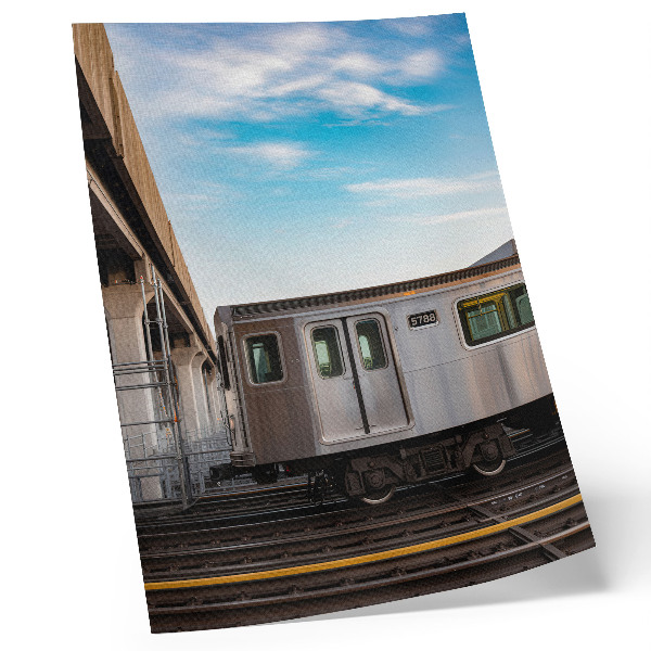 Poster rezistent pentru perete Tren pod modern pisică albastră cer