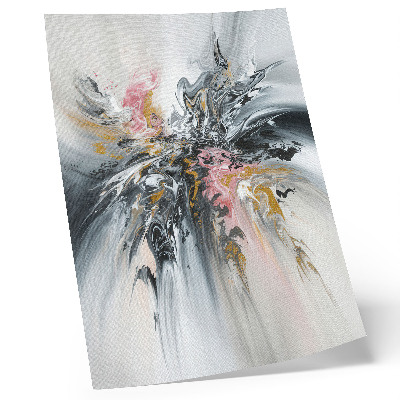 Poster rezistent pentru perete Forme abstracte fluide gri, roz, bej