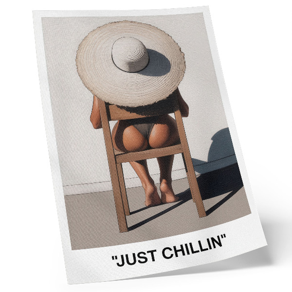 Poster rezistent pentru perete Pălărie cu design minimalist pentru o atmosferă relaxantă
