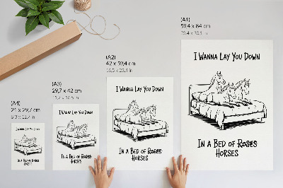 Poster în culori saturate Animale cu text umoristic ilustrativ alb-negru