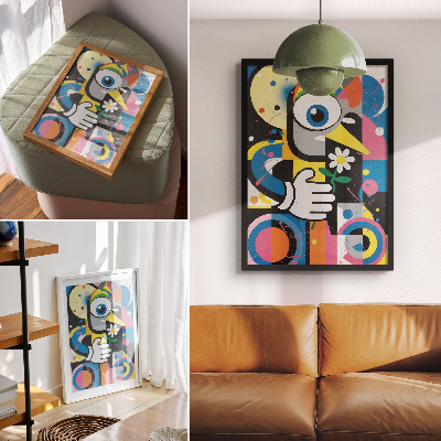 Poster rezistent pentru perete Abstracție geometrică, culori vii, contraste