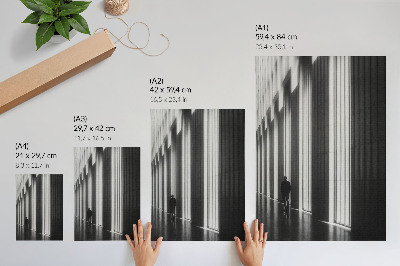 Grafică modernă pe pânză Modele geometrice alb-negru, lumină spațială