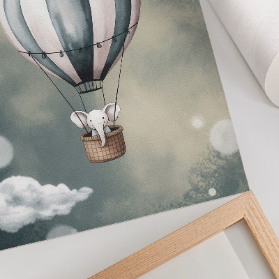 Poster rezistent pentru perete Balon cu nori în nuanțe delicate de gri