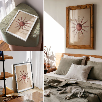 Poster rezistent pentru perete Stil boho, soare radiant, tonuri calde