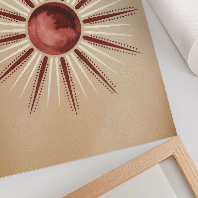 Poster rezistent pentru perete Stil boho, soare radiant, tonuri calde