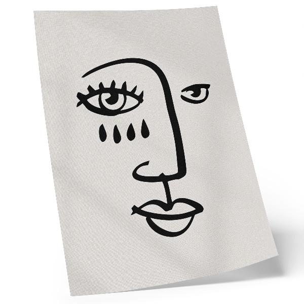 Grafică modernă pe pânză Linii faciale abstracte, minimalism modern