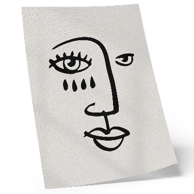 Grafică modernă pe pânză Linii faciale abstracte, minimalism modern