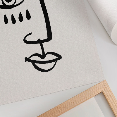 Grafică modernă pe pânză Linii faciale abstracte, minimalism modern