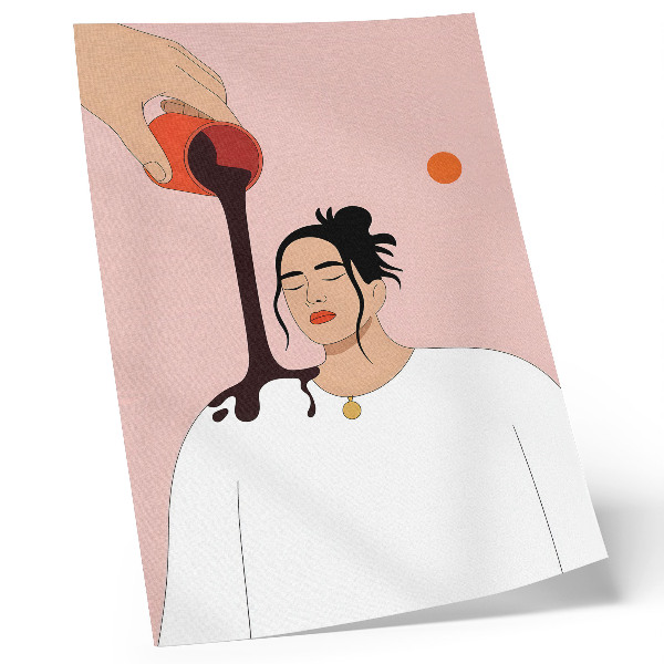 Poster rezistent pentru perete O figură minimalistă sub un pârâu întunecat