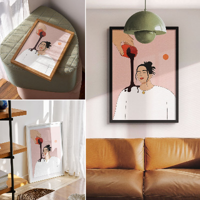 Poster rezistent pentru perete O figură minimalistă sub un pârâu întunecat