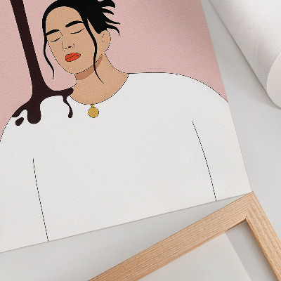 Poster rezistent pentru perete O figură minimalistă sub un pârâu întunecat