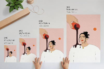 Poster rezistent pentru perete O figură minimalistă sub un pârâu întunecat