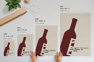 Poster în culori saturate Grafică minimalistă în tonuri de vișiniu