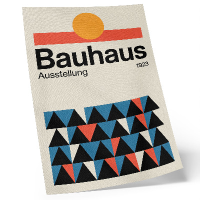 Poster rezistent pentru perete Grafică Bauhaus cu accent portocaliu