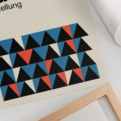 Poster rezistent pentru perete Grafică Bauhaus cu accent portocaliu