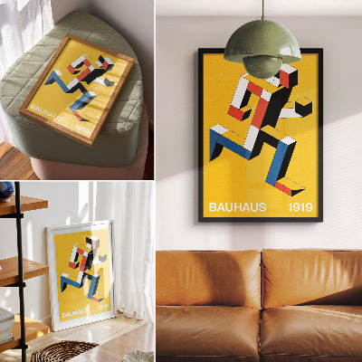 Poster în culori saturate Model expresiv, geometrie, dominația culorii, modernitate