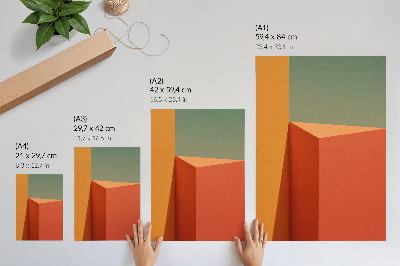 Poster rezistent pentru perete Arhitectură geometrică culori armonie spațiu