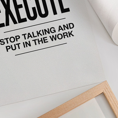 Poster în culori saturate O inscripție motivantă într-o abordare minimalistă