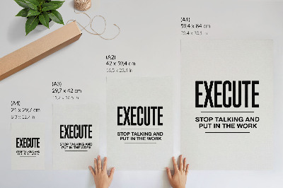 Poster în culori saturate O inscripție motivantă într-o abordare minimalistă