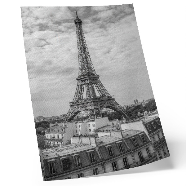 Grafică modernă pe pânză Elegant Turn Eiffel gri perspectivă modernă