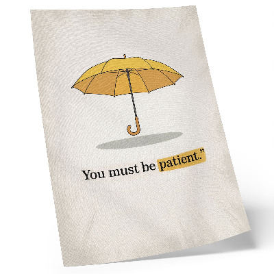 Poster rezistent pentru perete Umbrelă galbenă crem fundal minimalism