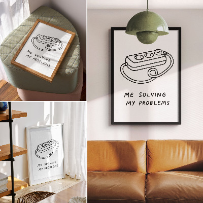 Poster în culori saturate O ilustrație minimalistă cu umor
