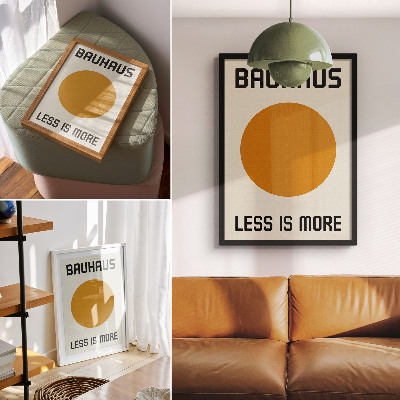 Poster rezistent pentru perete Fundal crem Bauhaus cu cerc minimalist
