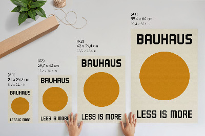Poster rezistent pentru perete Fundal crem Bauhaus cu cerc minimalist