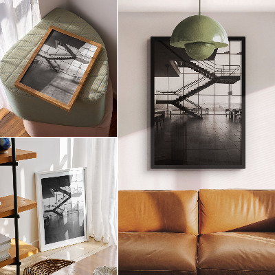 Poster rezistent pentru perete Scări moderne, eleganță geometrică