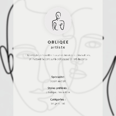 Grafică modernă pe pânză Eleganță minimalistă a compoziției conturului unei femei