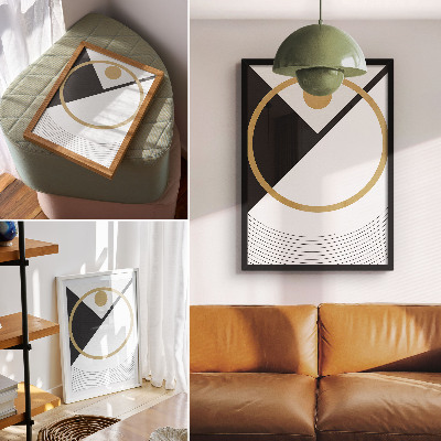 Poster în culori saturate Model geometric, culori contrastante, stil modern