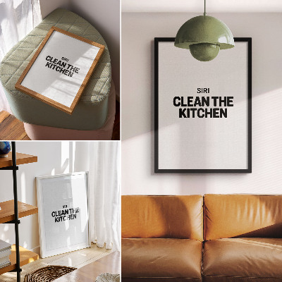 Poster rezistent pentru perete Inscripție minimalistă cu motiv contrastant
