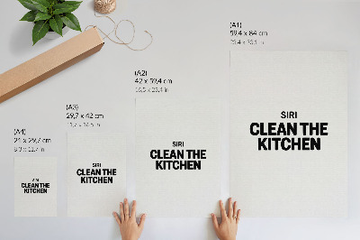 Poster rezistent pentru perete Inscripție minimalistă cu motiv contrastant