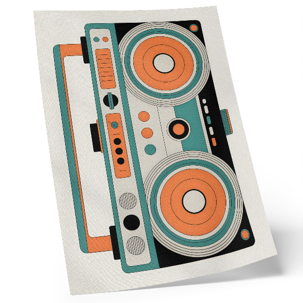 Poster în culori saturate Stil retro cu forme expresive și contraste