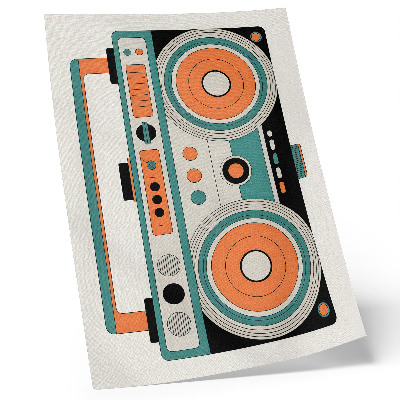 Poster în culori saturate Stil retro cu forme expresive și contraste