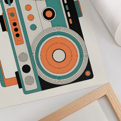 Poster în culori saturate Stil retro cu forme expresive și contraste