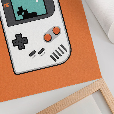 Grafică modernă pe pânză Fundal portocaliu pentru ecranul pixelilor consolei retro