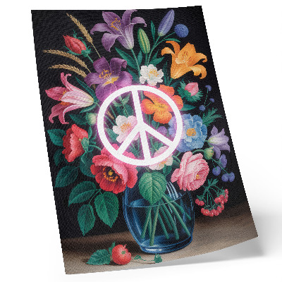 Poster rezistent pentru perete Un buchet de flori colorat, simbol al păcii