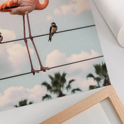 Poster rezistent pentru perete Norii de cer Flamingo înghițiți în mod natural