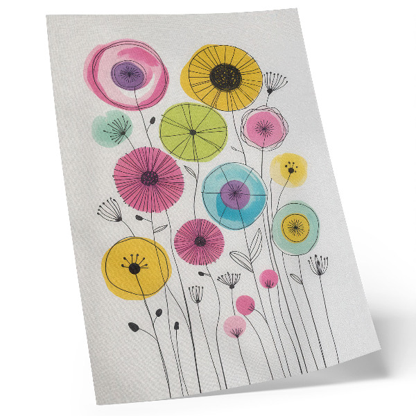 Poster rezistent pentru perete Flori colorate, stil modern, bucurie