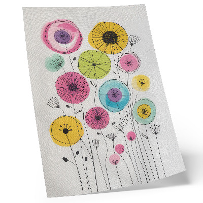 Poster rezistent pentru perete Flori colorate, stil modern, bucurie