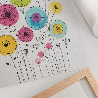 Poster rezistent pentru perete Flori colorate, stil modern, bucurie